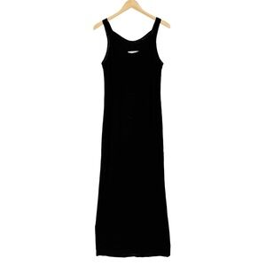 LOFT Black Knit Maxi Dress S